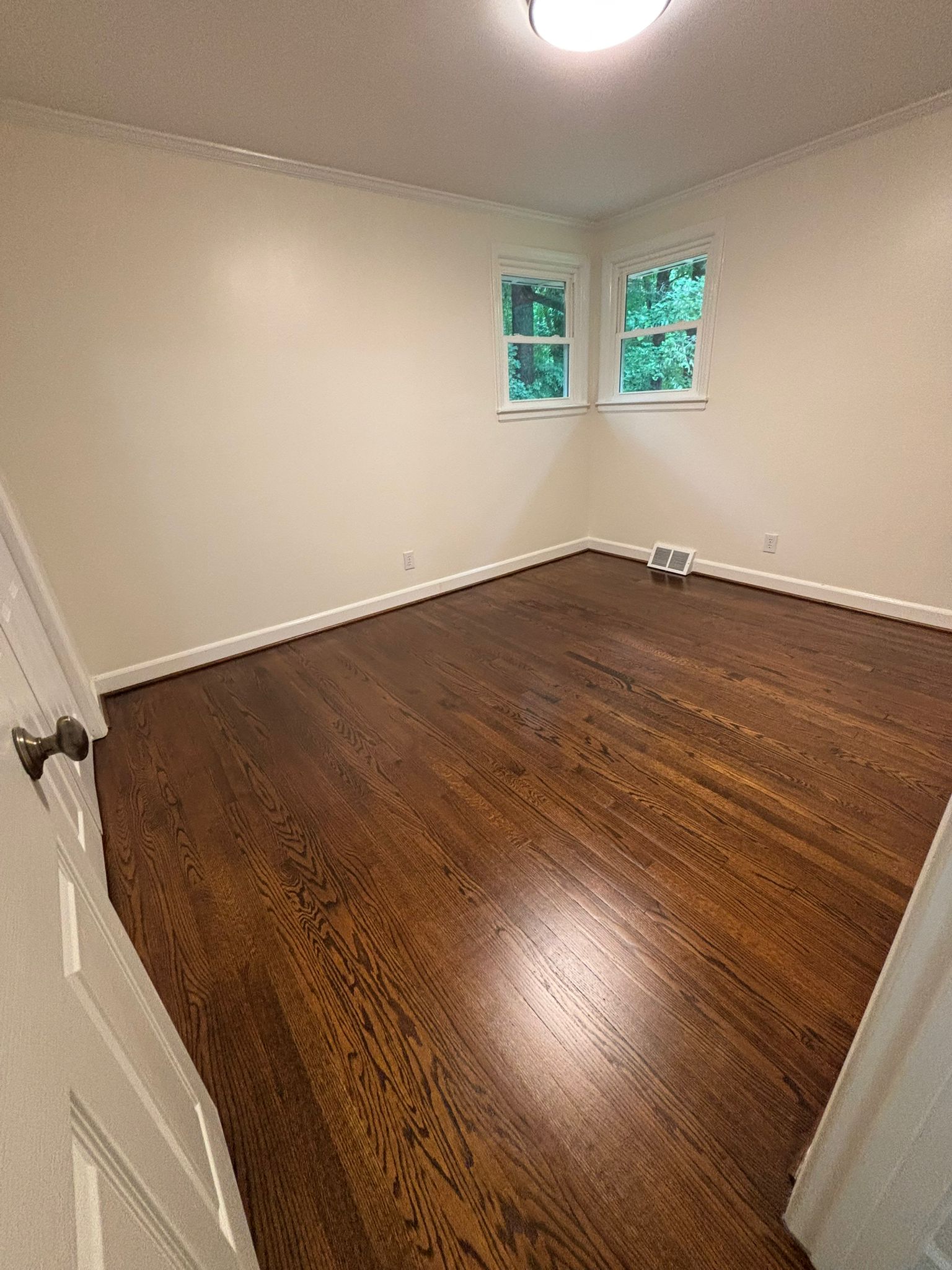 Hardwood floor refinishing